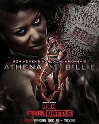 Roh] Poster For Athena Vs. Billie Starkz At Final Battle For The Women'S  World Championship : R/Squaredcircle