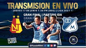 Cd tolima vs los millonarios stream and live score. Tolima Vs Millonarios Final Ida 2021 1 Transmision En Vivo Youtube