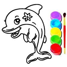 Make a fun coloring book out of family photos wi. Dolphin Coloring Book Free Online Mobile Games
