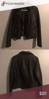 Black Faux Leather Biker Jacket Faux Leather Biker Jacket Black Faux Leather Biker Jacket