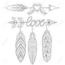 Find high quality adult coloring page, all coloring page images can be downloaded for free for personal use only. Bohemian Love Arrows Set With Feathers For Adult Coloring Pages Boho Chic Tribal Style Doodle Illustration Henna Tattoo Design For St Valentine Day Royalty Free Cliparts Vectors And Stock Illustration Image 71798877