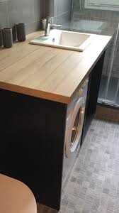 Plan Vasque De 75 Cm De Profondeur Au Dessus Du Lave Linge Idee Salle De Bain Salle De Bain Plan Vasque