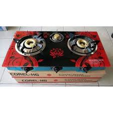 Meja kompor gas stainless murah sumber : Dapur Gas Kaca 3 Tungku Stove Murah Jenama Corel Hg Shopee Malaysia