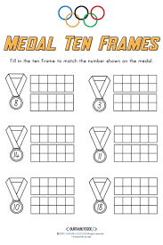 olympic medal ten frames worksheets for kids our family code