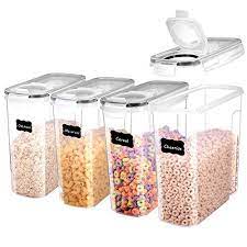 Me Fan Cereal Storage Containers Set Of 4 Airtight Food Storage Containers 4l 135oz Cereal Storage Airtight Food Storage Containers Airtight Food Storage