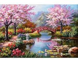 5d Diamond Painting Full Drill Cross Stitch Kits Square Round Etsy Cottage Art Beautiful Landscapes Cross Paintings