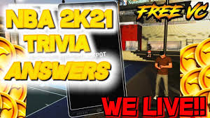 The next 4 questions you will have to match the set with the collection rewards. Nba 2k21 Trivia Answers Live Free 30k Vc Youtube