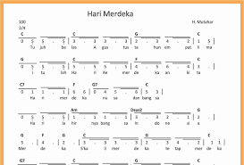 Seperti permata yang digosok dari cuma batu, kita tahu kemerdekaan adalah kemewahan. Not Angka Hari Merdeka Seputar Musik