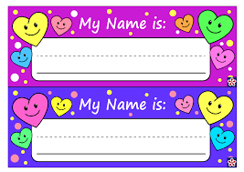 Free Printable Name Tags for Preschoolers. TeachersMag.com