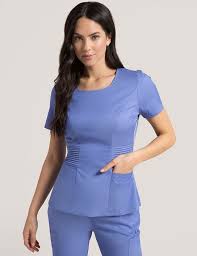 Pintuck Top In Ceil Blue Medical Scrubs By Jaanuu Medical Scrubs Outfit Scrubs Outfit Nursing Fashion