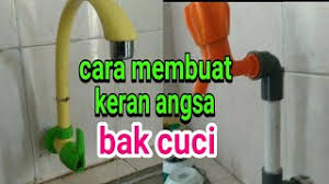 #kranair #kranmampetpada video kali ini saya share cara memperbaiki kran air cuci piring mampet, ternyata sangat mudah. Cara Membuat Keran Angsa Bak Cuci Piring Youtube