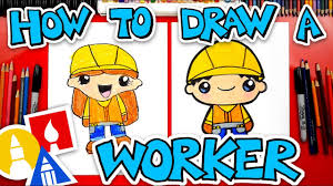 Download construction worker images and photos. How To Draw A Construction Worker Youtube