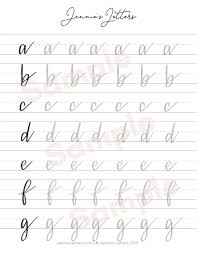 Modern Calligraphy Alphabet Worksheets Samsfriedchickenanddonuts Make sure to check out all of the other posts with free lettering sheets!