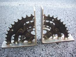 Bicycle Sprocket Shelf Brackets By Scrapyard Art Bicycle Crafts Bicycle Decor Recycled Bike Parts