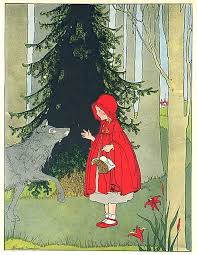 Vintage 1930 Red Riding Hood Fairy Tale Story Illustration Print By Margaret Evans Price For Framing Red Riding Hood Art Fairytale Art Fairytale Illustration