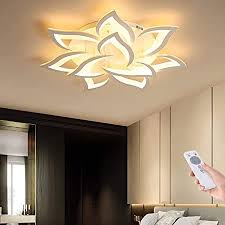 Wenn die indirekte beleuchtung decke und wände anstrahlt, wirkt das licht dezent und sanft. Blume Kreative Deckenlampe Led Deckenleuchte Innen Decken Beleuchtung Fur Schlafzimmer Wohnzimmer Mit Fernbedienung Kuche Esszimmer Weiss Acryl Lampenschirm Dekorative Dimmable Lampe 10 Heads Amazon De Beleuchtung