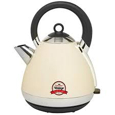 Bestron Awk100re Bouilloire Sans Fil 360 Ivoire 1 7 L Bouilloire Bouilloires Electriques Design Retro