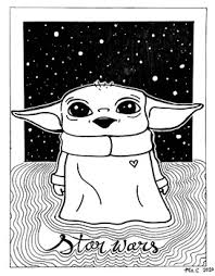 ➡️ drawing baby yoda and the mandalorian | art prints on my etsy shop. Baby Yoda Coloring Sheet By Art With Ms C Teachers Pay Teachers