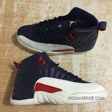 2018 Nike Air Jordans 12 Xii Retro White Navy Blue Red For