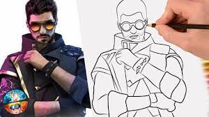 Penampilanya sangat stylist dengan jaket hitam dan kacamata. Free Fire Drawing Dj Alok Bundle Character How To Draw Free Fire Gambar Free Fire Youtube