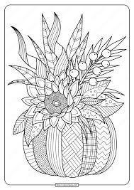 There's something for everyone from beginners to the advanced. Printable Fall Pumpkin With Flower Coloring Page