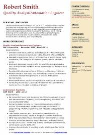 Here your awards and achievements during different projects that you have executed will. Automation Engineer Resume Samples Qwikresume