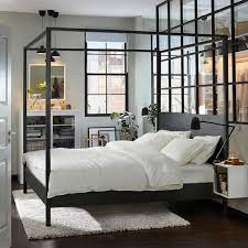 Check spelling or type a new query. Yttervag Four Poster Bed Frame Black Luroy Ikea