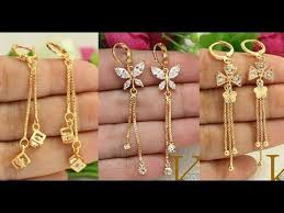 Shop for girls' earrings in girls jewelry. Unique Dangle Earrings Gold Ladies Earrings Collection Youtube Gold Earrings Designs Gold Earrings Indian Gold Jewelry Fashion