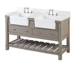 Couple it with cream marble counter top, and you may think you have gone back in time to a vintage. Charlotte 60 Farmhouse Double Bathroom Vanity Apron Sink Quartz Top Kitchenbathcollection