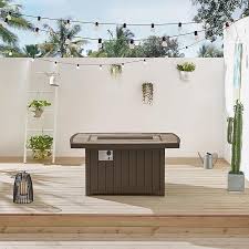 Summer time is near and an a fire pits is something in which most of us can use, the outdoor fire pits can be utilized upon cold nights and prepare your own personal backyard a little more exclusive for your friends and for oneself as you enjoy your yard in addition to outdoor space with a nice fire pits. Ove Decors Bogota 51 19 In W 50000 Btu Light Brown Portable Tabletop Aluminum Fire Table Lowes Com Fire Table Gas Fire Pit Table Outdoor Fire Table