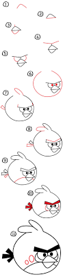 How To Draw Red From Angry Birds Art For Kids Hub Art For Kids Hub Drawing For Kids Easy Drawings