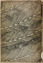 Decor A La Colle Avec Pigments Noirs Dessine Au Peigne Effet Plume Realise Par Rene Wiener Apres 1895 Papier Fleurs En Papier Papier Marbre