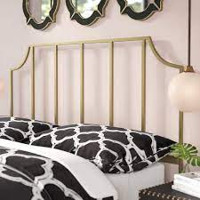 Gold metal bed frame wayfair. Mercer41 Nichols Queen Slat Headboard Reviews Wayfair