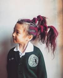 Parents are using soda bottles as hair accessories to style their kids' hair for crazy hair day. Wacky Hair Ideas For Short Hair