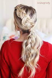 Braided Ponytail The Perfect Christmas Hairstyle Twist Me Pretty Easy Hairstyles Trendy Hairstyles Pretty Braided Hairstyles
