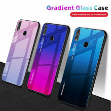 Gradient Phone Case For Huawei Nova 4 3e 3i 2i P30 P20 Pro Mate 10 20 Lite Micolorful Shell Glass Cover Case For Honor 8x Ma Case Cover Huawei Phone Case Cover