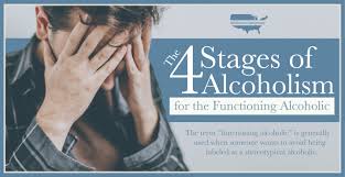 the 4 stages of alcoholism for the functioning alcoholic