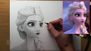 I always try through my art to ascribe emotions up to a. Frozen 2 Drawing Part 1 Elsa Youtube