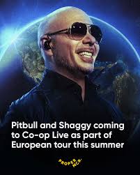 MR WORLDWIDE IS COMING TO MANCHESTER AND HE'S BRINGING SHAGGY WITH HIM 🥳  Legendary rapper and musician Pitbull is going