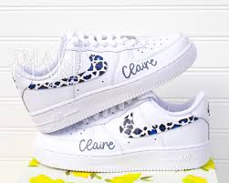 Cheetah & Cursive Air Force 1 Handpainted Cheetah Design - Etsy