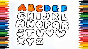 Your kids will fun and enjoy with our free alphabet coloring pages. Abc Alphabet Drawing Alphabet How To Draw And Paint Alphabet Coloring Book Fun Painting Youtube