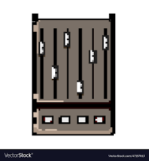 Technology audio mixer game pixel art Royalty Free Vector