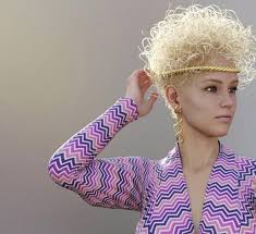 Cheveux longs, frisés et blonds avec bandeau rose. Coiffure Des Annees 80 La Coiffure Disco En 50 Idees Party Look