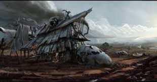 Plane Crash House Picture 2d Landscape House Post Apocalyptic Digital Art Fantasy Post Apocalyptic Digital Art Gallery