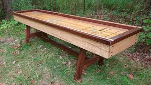 Tiger Maple Shuffleboard Table 9 Foot Or Curling Table Etsy In 2020 Shuffleboard Table Shuffleboard Table Games