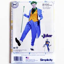 Simplicity The Joker Dc Comics Originals Costume Etsy Costume Sewing Patterns Joker Costume Sewing Pattern Sizes
