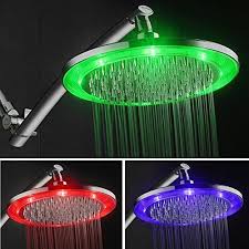 Soledi Led Water Faucet Stream Light 7 Colors Changing Glow Shower Head Kitchen Bathroom Temperature Sensor Led Shower Head Shower Heads Rainfall Shower Head