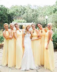 Chic Southern Blue And Gold Wedding Yellow Bridesmaid Dresses Pastel Yellow Bridesmaid Dresses Yellow Bridesmaids