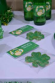 What Great Party Favors At This St Patrick S Day Baby Shower See More Party Ideas And Share Yours Irish Baby Shower Free Baby Shower Free Baby Shower Games