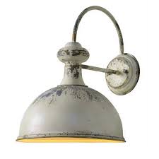 Check spelling or type a new query. Rustic Wall Sconce Cream Painted Light Country Farm House With Dome Bulb Cover The Kings Bay